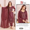 Bilqis B 218 A To D Crunchy Embroidery Pakistani Salwar Suits Suppliers In India