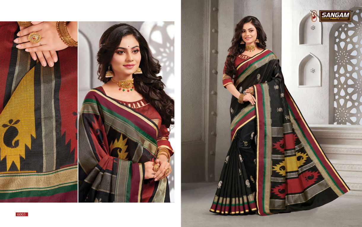 Sangam Shantiniketan Latest Heavy Designer Festive Wear Handloom Silk Fancy Sarees Collection
