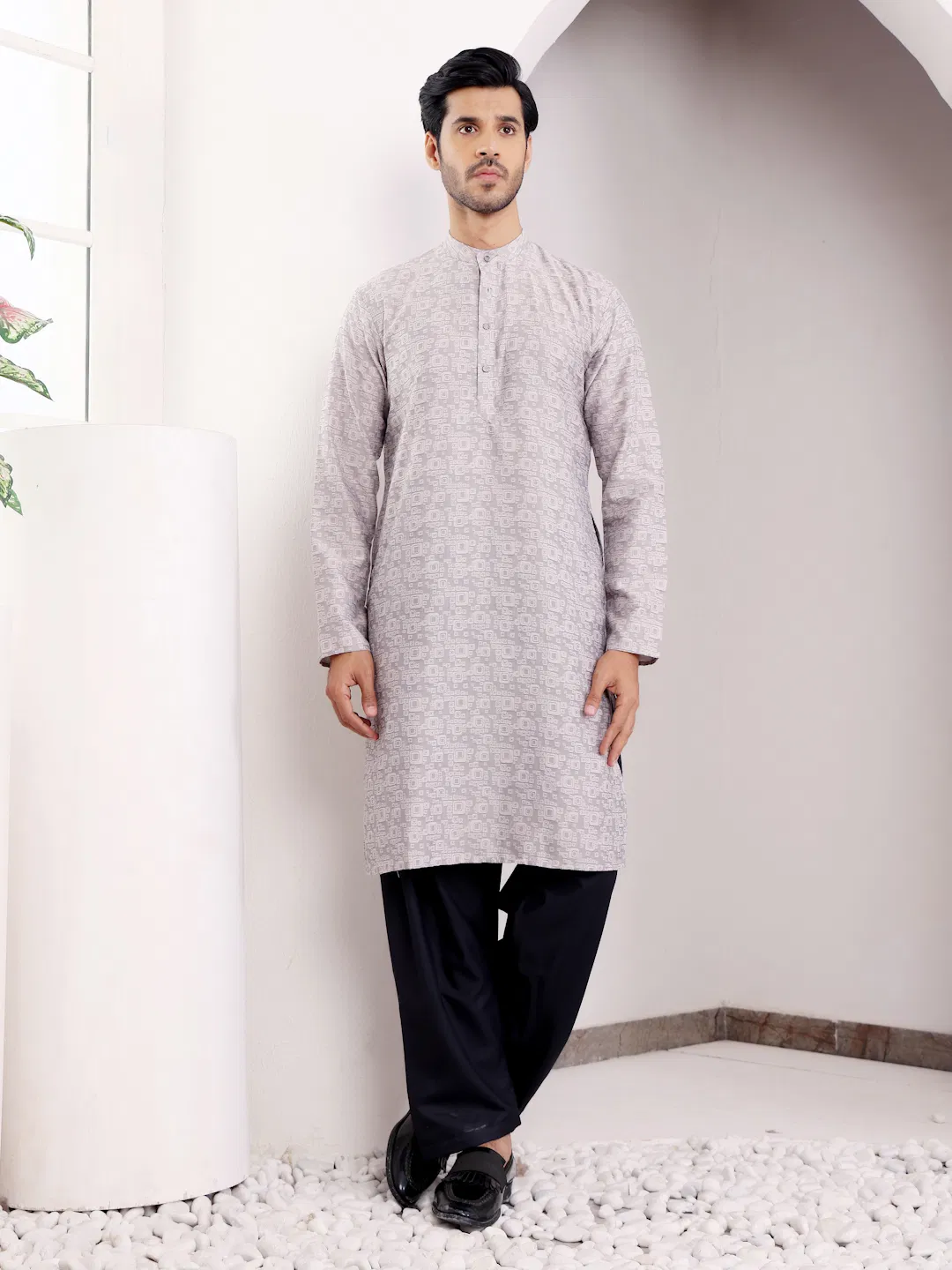 Rw Viscose Jacquard Kurta Pyjama Wholesale Clothing Distributors In India