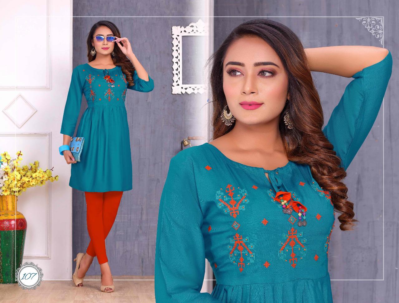 Fiza Vol 3 Latest Designer Party Wear Royal Heavy Rayon Kurtis Collection