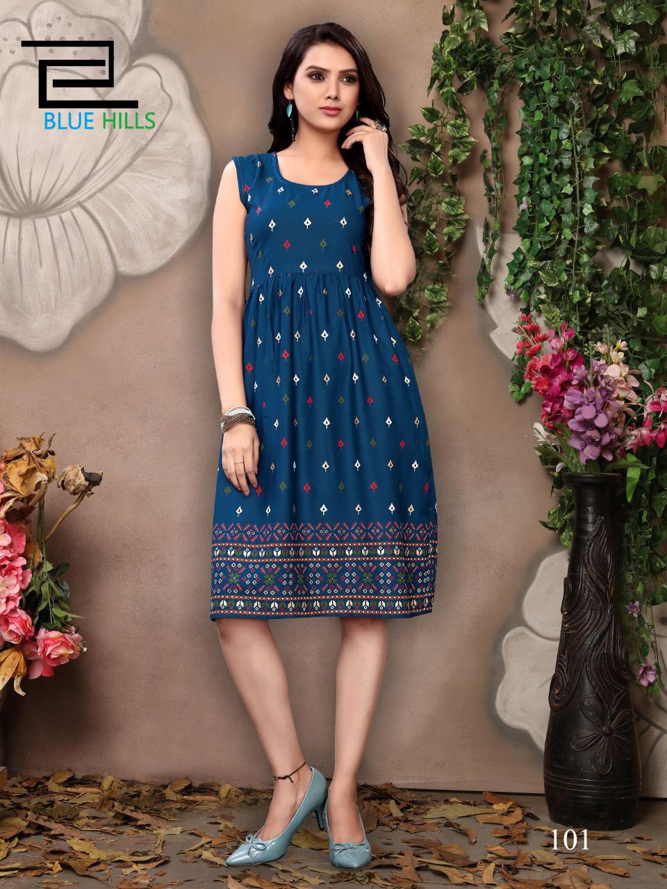 Blue Hills Short Walkway Vol 2 New Collection Of Printed Rayon Daily Wear Short Kurtis 
