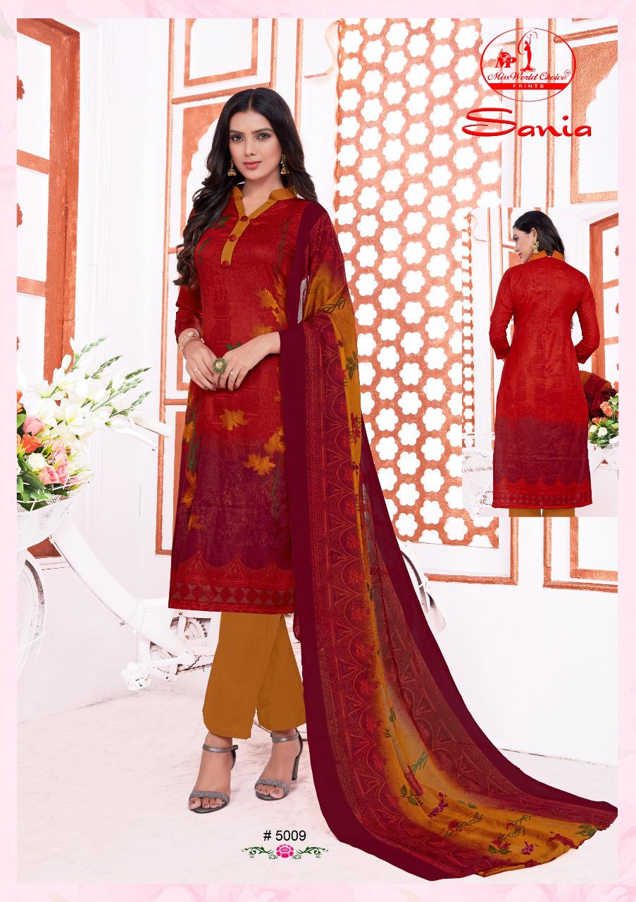 Miss World Choice Sania 5 Latest Fancy Regular Wear Printed Cotton Collection