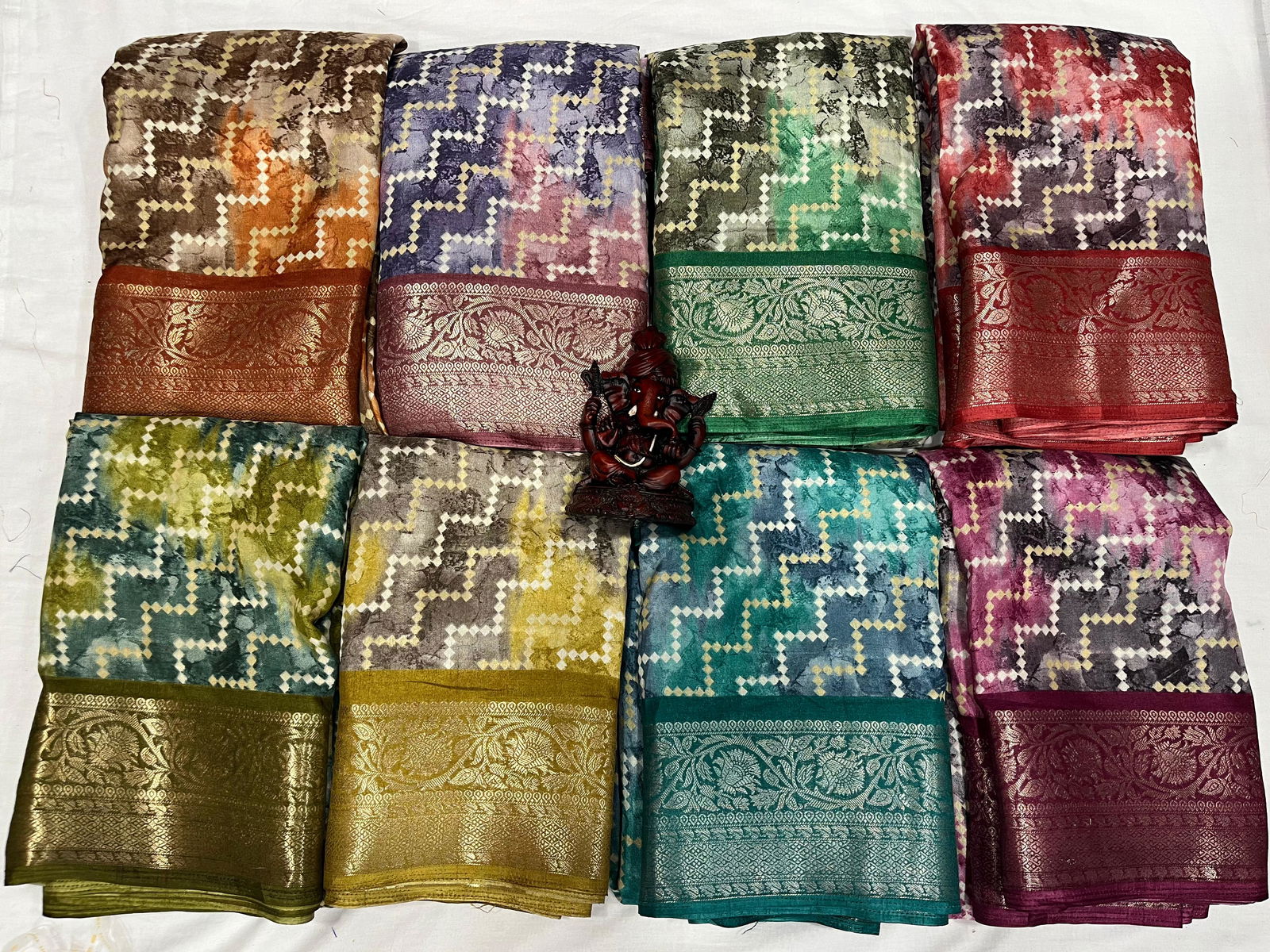 Wow lehriya Printed Designer Sarees Catalog