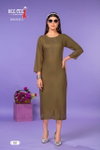 Deecee Drishya Heavy Rayon Plain Designer Kurtis Catalog
