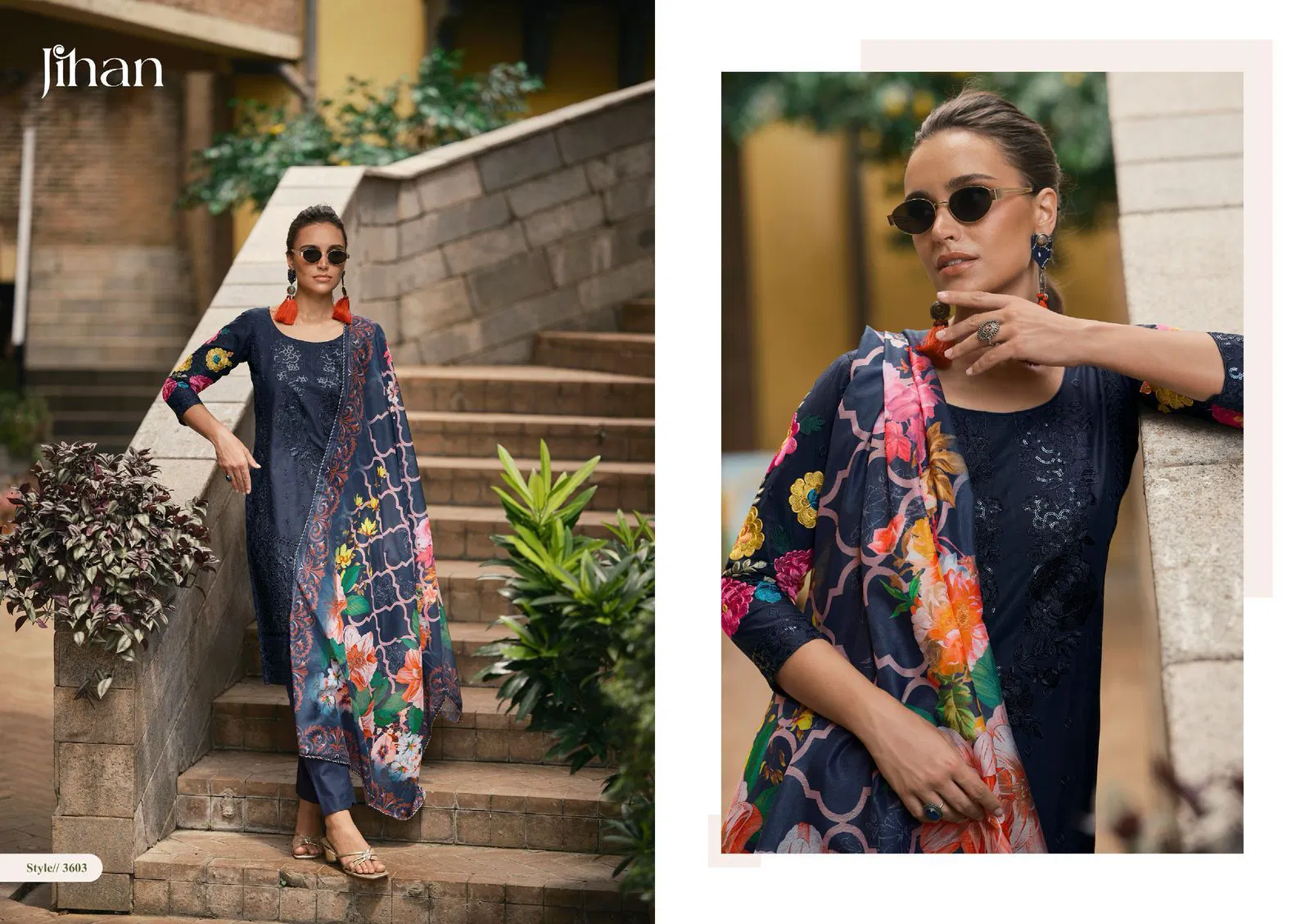Jihan Taskeen Vol 2 Cotton Embroiderey Surat Pakistani Suits Wholesale Market