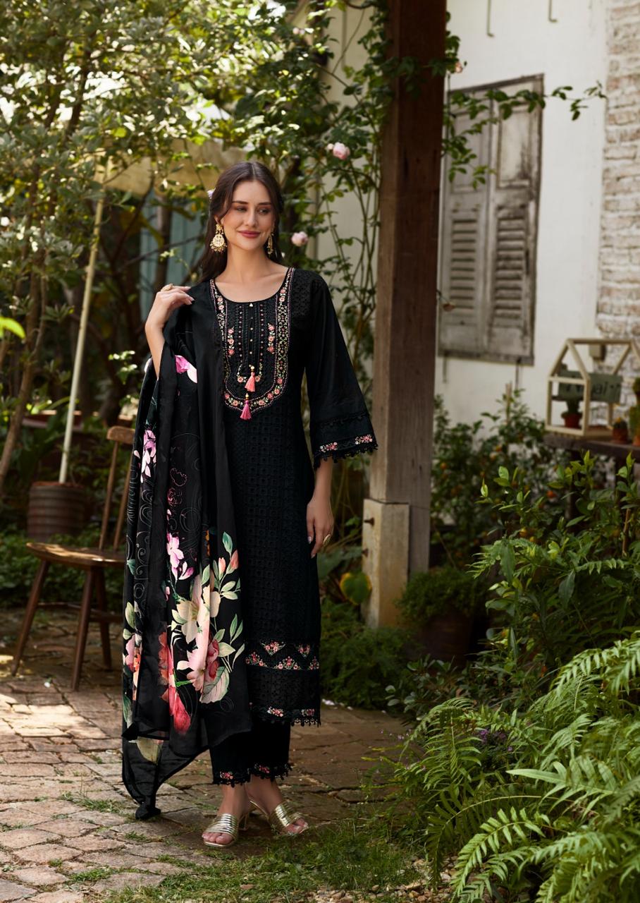Be Khudi By Prm Cotton Shiffli Embroidery
Readymade Suits Wholesale Market Surat