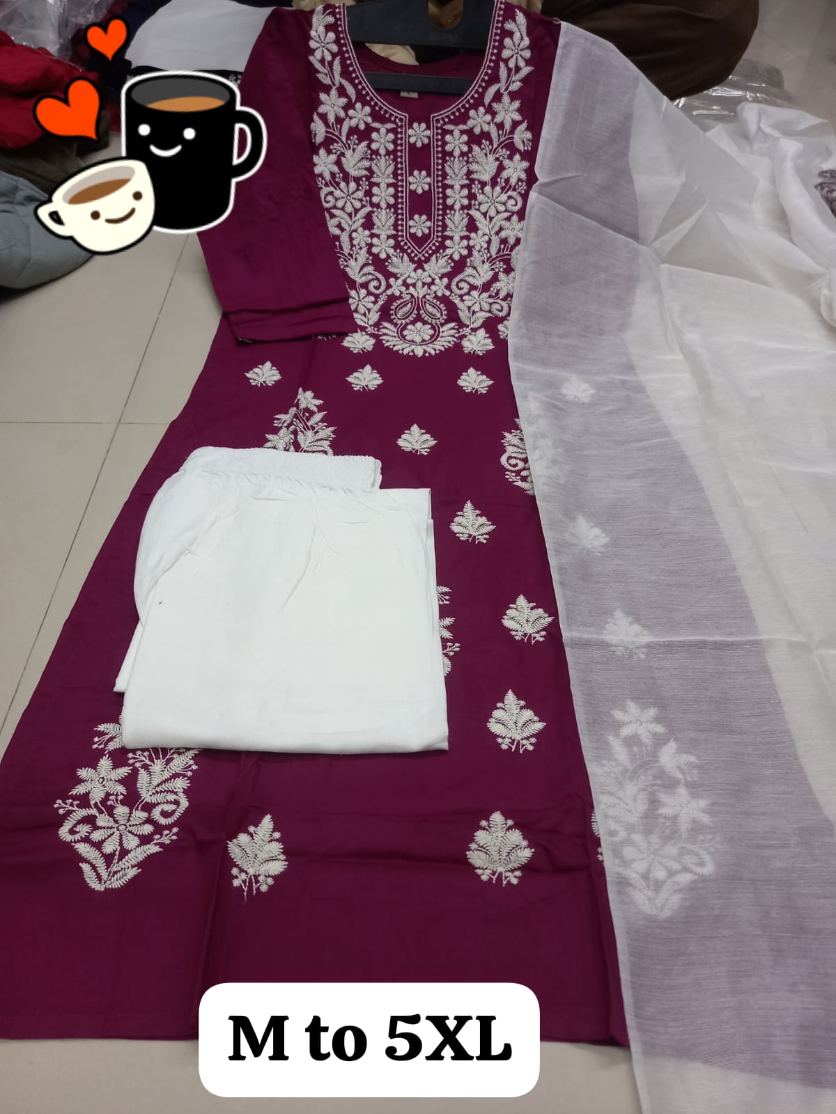 Virat Embroidery Work Kurti With Bottom Dupatta Catalog