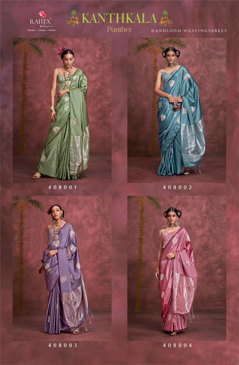 Kanthkala Panther By Rajtex Handloom Weaving Sarees Online Wholesale