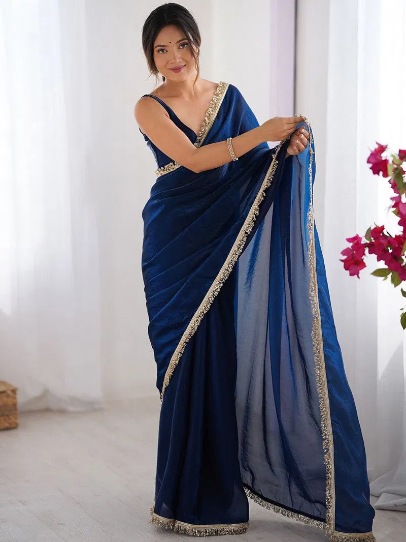 Zili 29 Party Wear Satin Silk Stylish Saree Wholesalers In Delhi