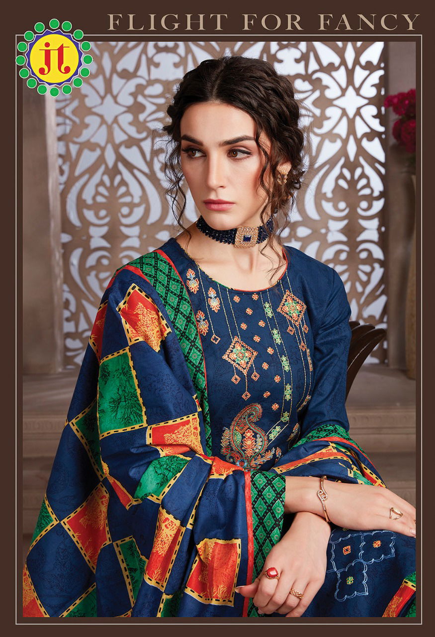 Jt Afreen 3 Latest Fancy Designer Regular Casual Wear Printed Cotton Dress Material Collection

