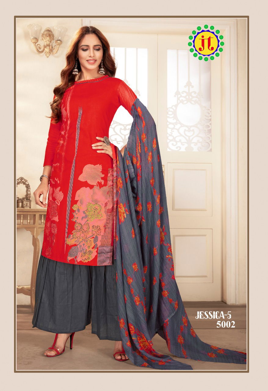 Jt Jessica 5 Latest Regular Wear Printed Cotton Dress Material Collection 