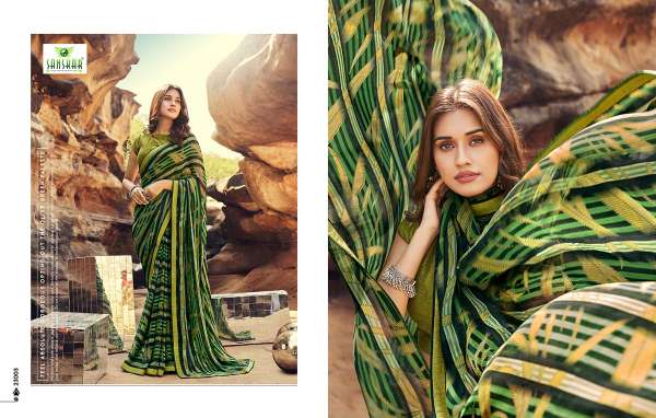 Sanskar Once more Latest Fancy Casual Wear Pure Georgette Printed Sarees Collection