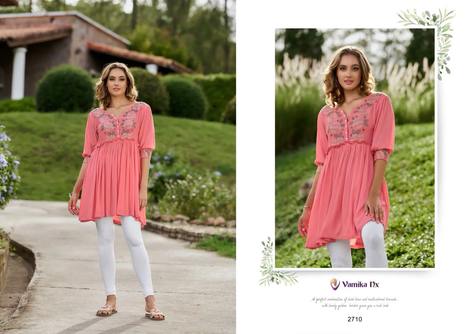 Rang Mahal Vol 3 By Vamika Nx Rayon Ladies Tunic Top Wholesale Shop In Surat