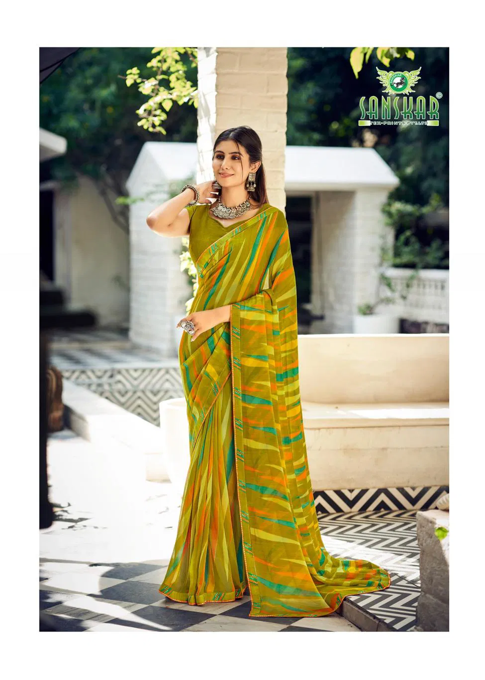 Bhagyashree By Sanskar Georgette Saree Online Wholesale