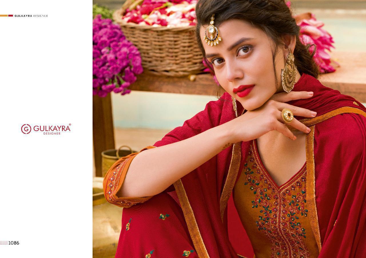 GULKAYRA DESIGNER MANNAT Latest Fancy Designer Festive Wear Jam Silk With Heavy Embroidery With Diamond Salwar Suit Collection