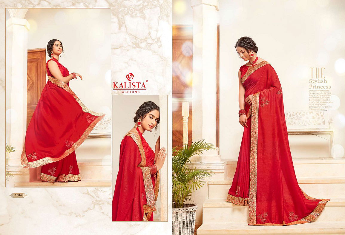 Kalishta Your Choice Exclusive Festival Wear Designer Vichitra Silk Saree Collection
