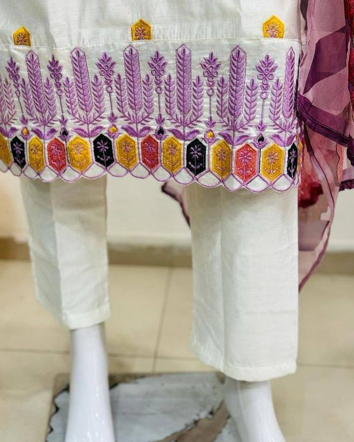 Vishwa 01 Viscose Chanderi Kurti Bottom With Dupatta  Wholesale In India