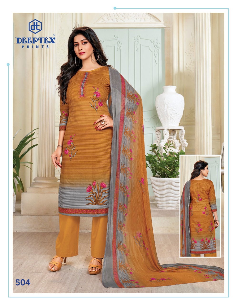 Deeptex Moon Light 5 Launch New Latest Designer Lawn Cotton Dress Material  With Chiffon Dupatta 