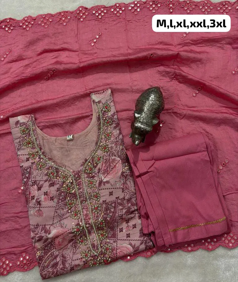Virat Hand Work Kurti With Bottom Dupatta Catalog