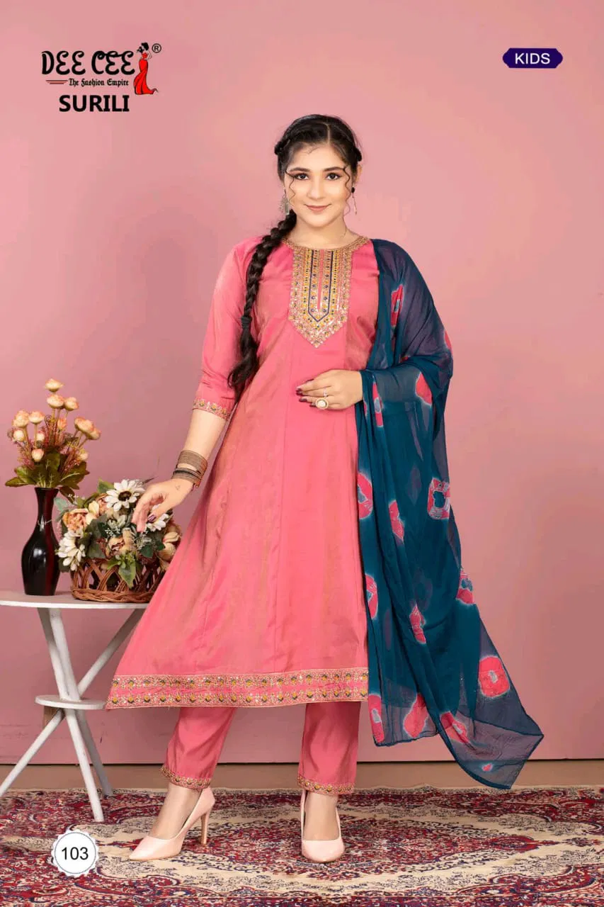 Surili By Deecee Simran Flared Kurti With Bottom Dupatta Wholesale Online