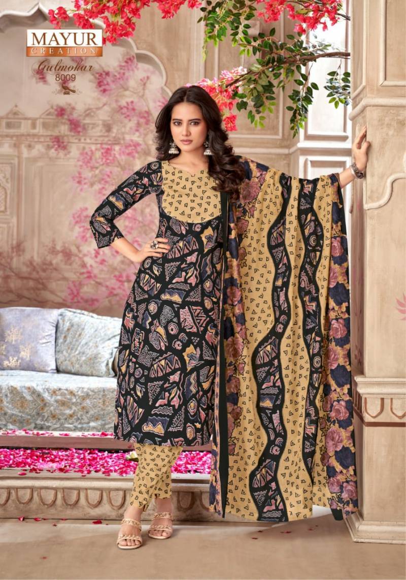 Gulmohar Vol 8 By Mayur Cotton Printed Dress Material Wholesale Clothing Suppliers In India