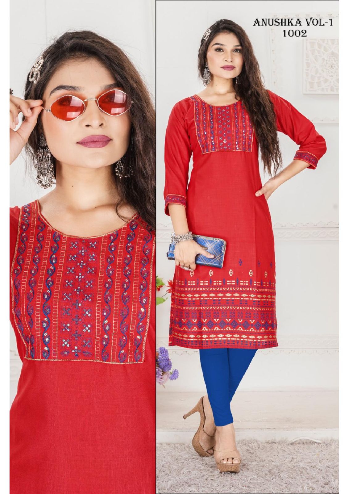 Jlf Anushka Vol 1 Sequence Work Printed Kurtis Catalog

