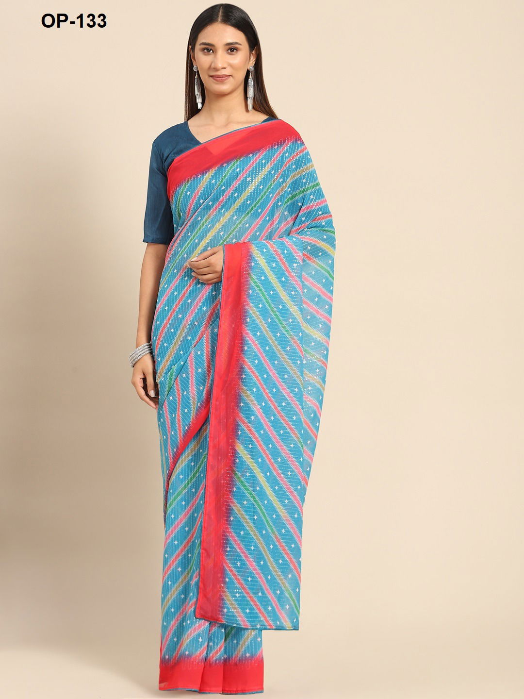 Laxminam OP 133 Georgette Printed Saree Wholesale Clothing Suppliers In India
