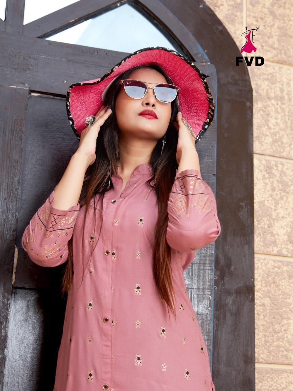 FVD Clasic Gold Vol-2 Latest Designer Party Wear Printed Kurtis With Plazzo Collection (single 750/-)