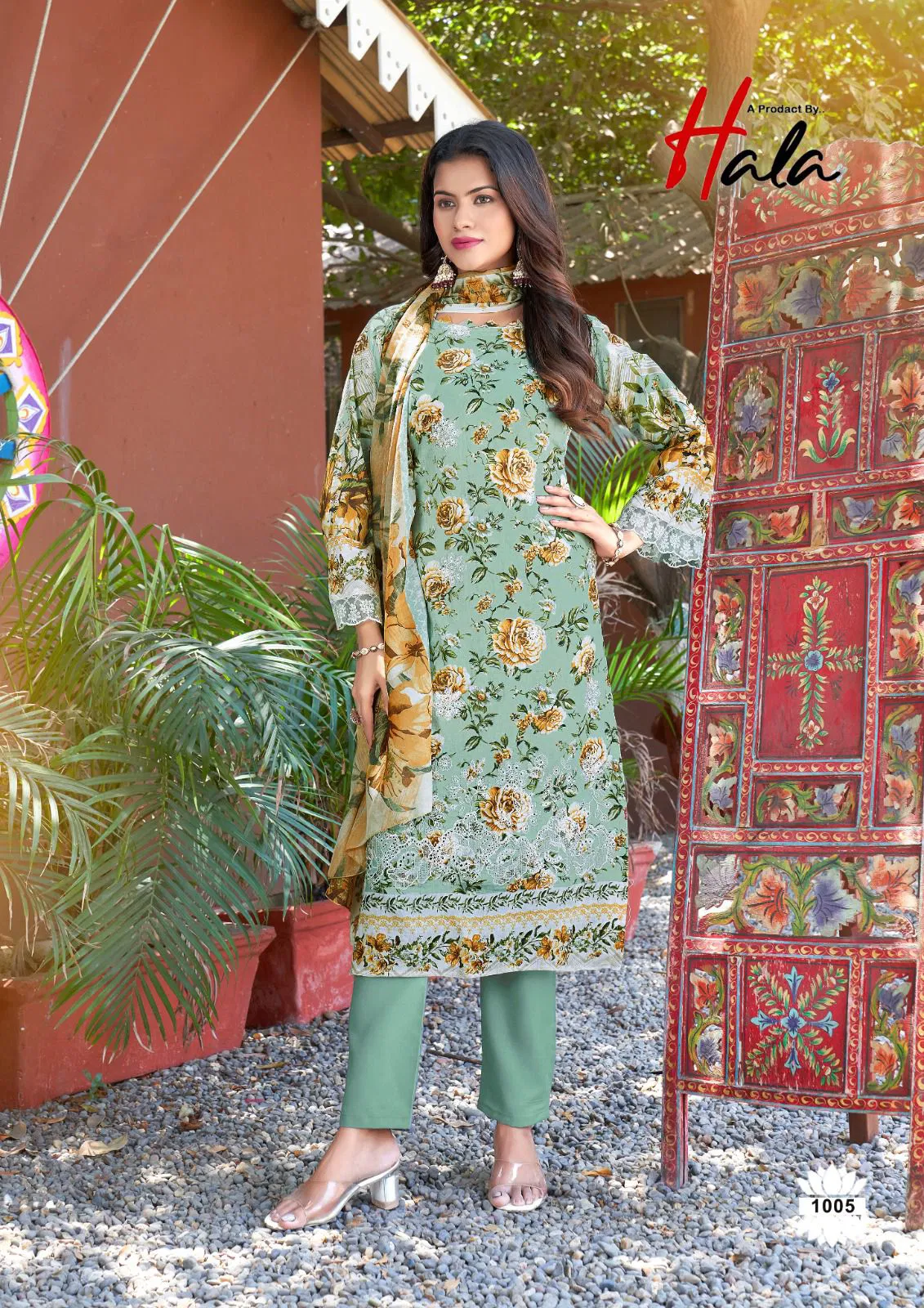 Mira Nur Vol 1 By Hala Cotton Chikankari Digital Printed Dress Material Orders In India