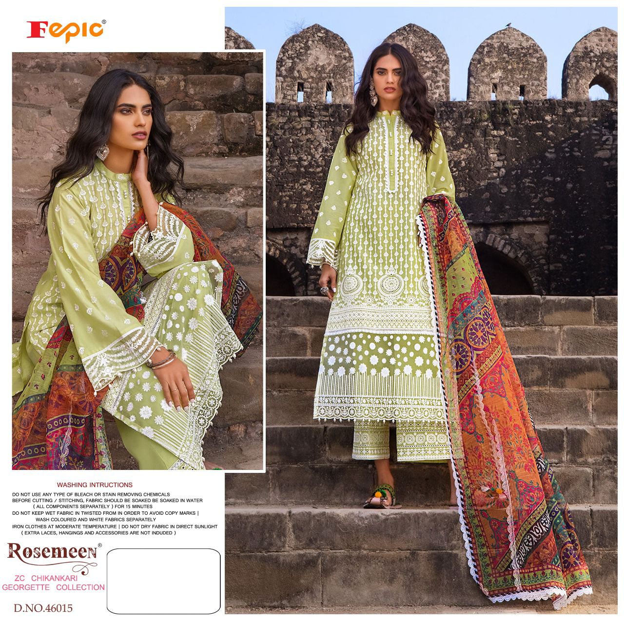 Fepic Rosemeen Zc Chikankari New Festive Wear Heavy Georgette Pakistani Salwar Collection