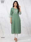 Naisha K 400 Cotton Flax Embroidery Casual Wear Kurti Wholesale Suppliers In Mumbai
