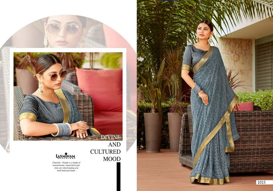 Kalista Shagun Casual Wear Georgette Printed Saree Collection
