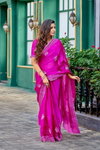Meera 307 Embroidery Worked Shimmer Chiffon Saree Best Wholesale Shop In Surat