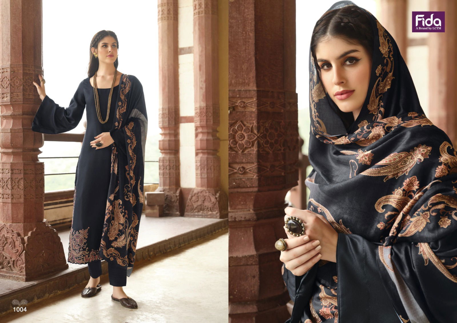 Fida Aliza 1 Embroidery Winter Wear Pashmina Dress Material
