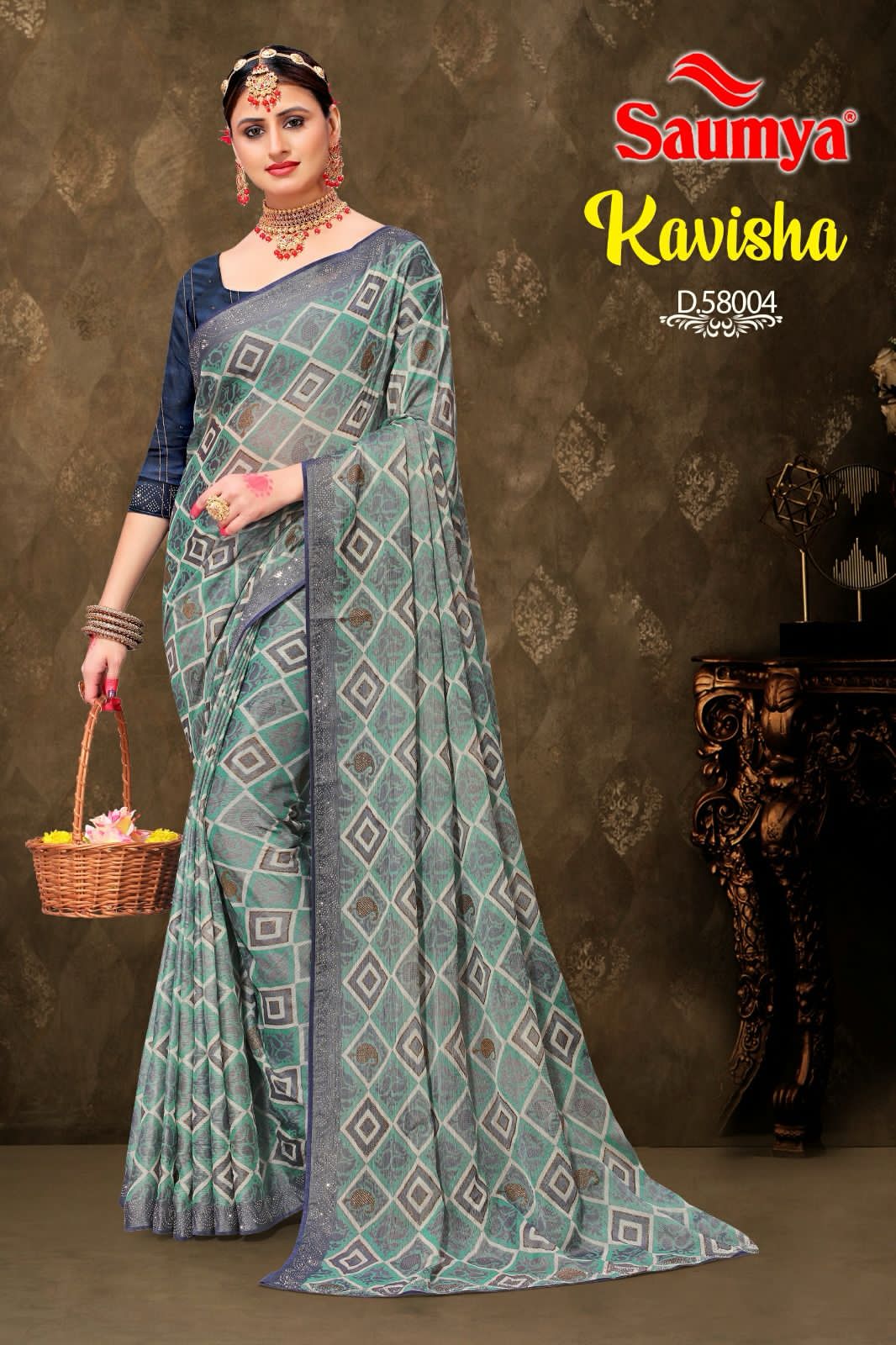 Kavisha By Saumya Chiffon Brasso Saree Catalog