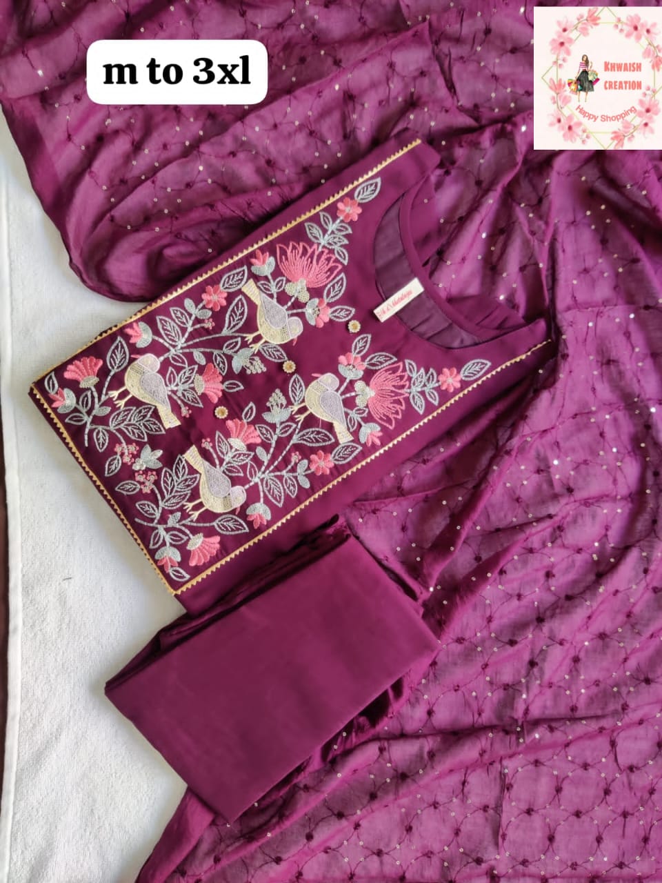 Viart Embroidery Work Kurti With Bottom Dupatta Catalog