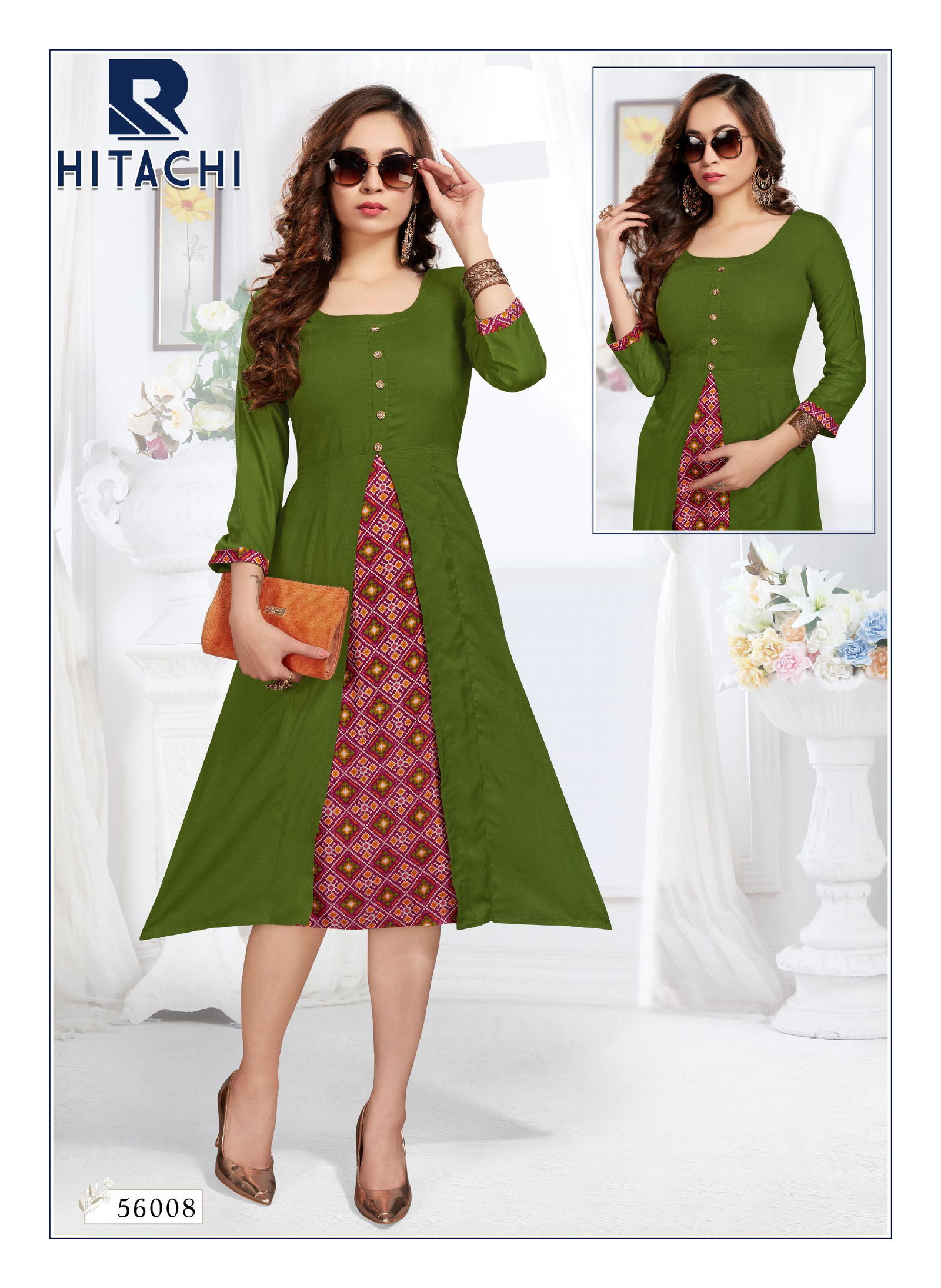Raashi Hitachi Regular Wear Rayon Printed Anarkali Kurti Collection