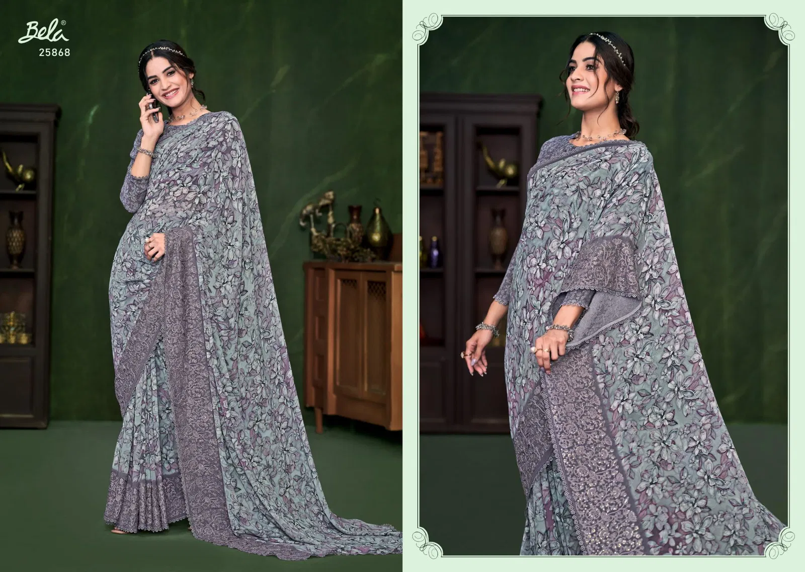Amelia By Bela Fashion Pure Digital Print Saree Exporters In India