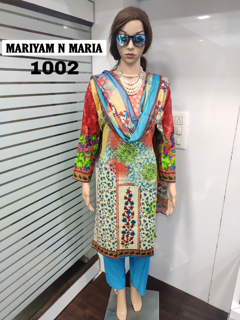 Mariyam N Maria Latest Printed Pure Cotton Ready Made Salwar Suit Collection 