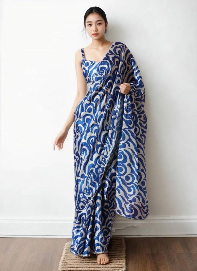 Vt 705 Digital Printed Chinon Silk Stylish Saree Wholesale Suppliers In Mumbai