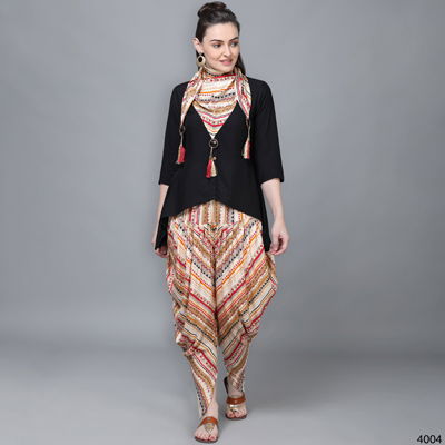 Kainat 8 Fancy New Party Wear Rayon Printed Kurti With Dhoti Collection