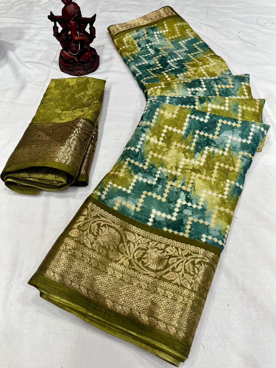 Wow lehriya Printed Designer Sarees Catalog