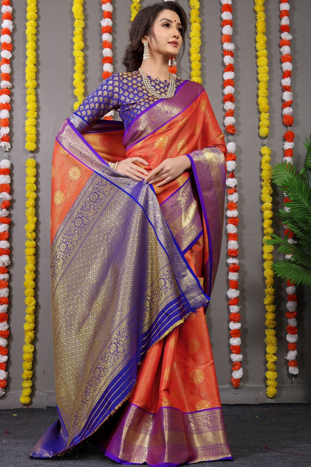 MS New Gola Tissue Kanchipuram Silk Designer Sarees Catalog