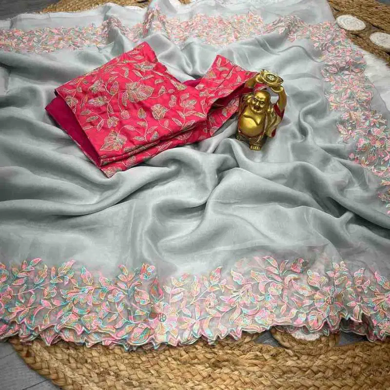 Kc 902 Party Wear Stylish Tabby Silk Saree Wholesale Price In Surat