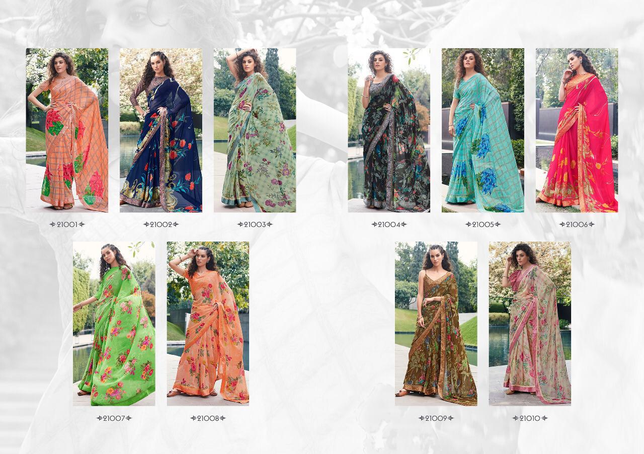 Tejal Mintorsi Weightless with satin lace and satin blouse Printed Designer Daily Wear and Party Wear Saree Collections