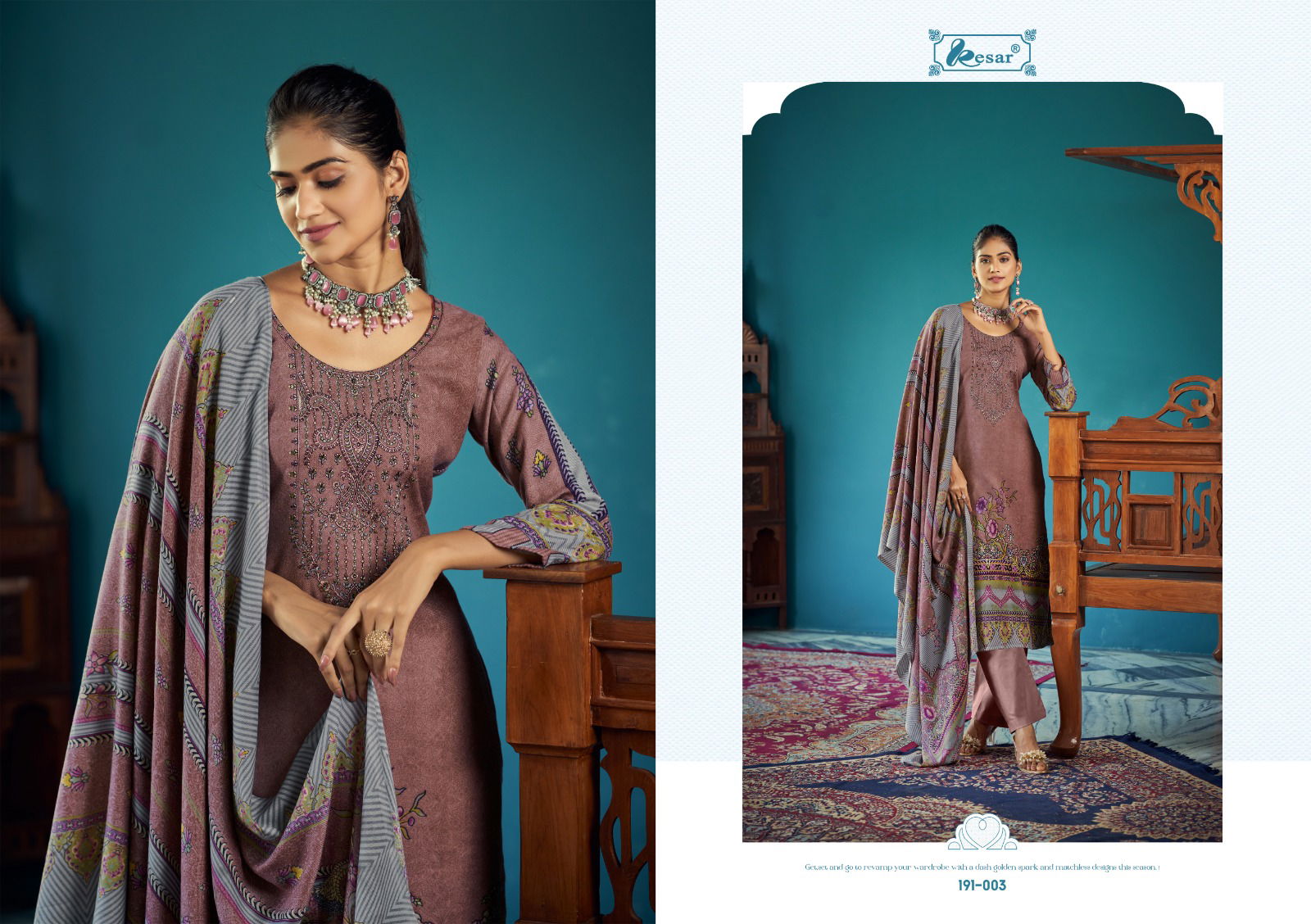 Amira By Kesar Woolen Digital Printed Dress Material Catalog 