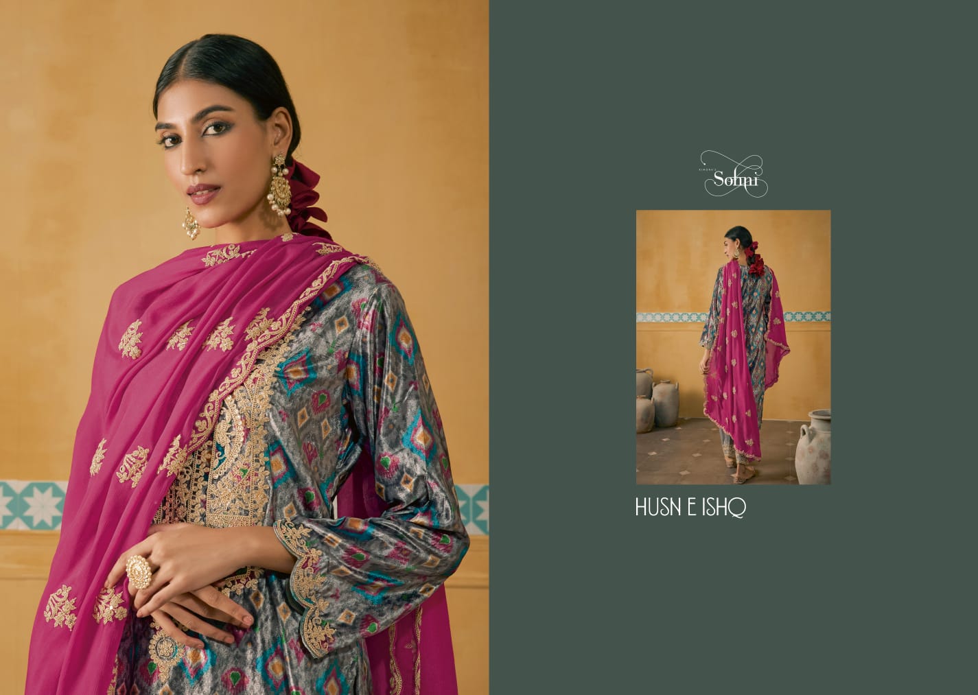Husn E Ishq By Kimora Velvet Embroidery Salwar Kameez Catalog