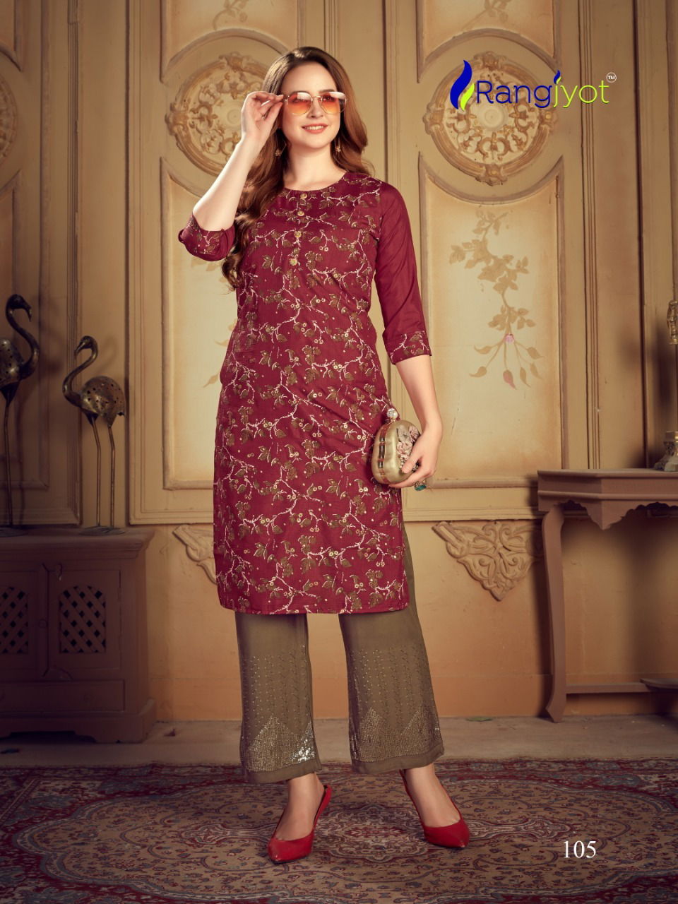 RANGJYOT NARGIS VOL-1 Latest fancy Heavy Designer Festive Wear Dolla silk top With Sequence Work pant Kurtis Collection 