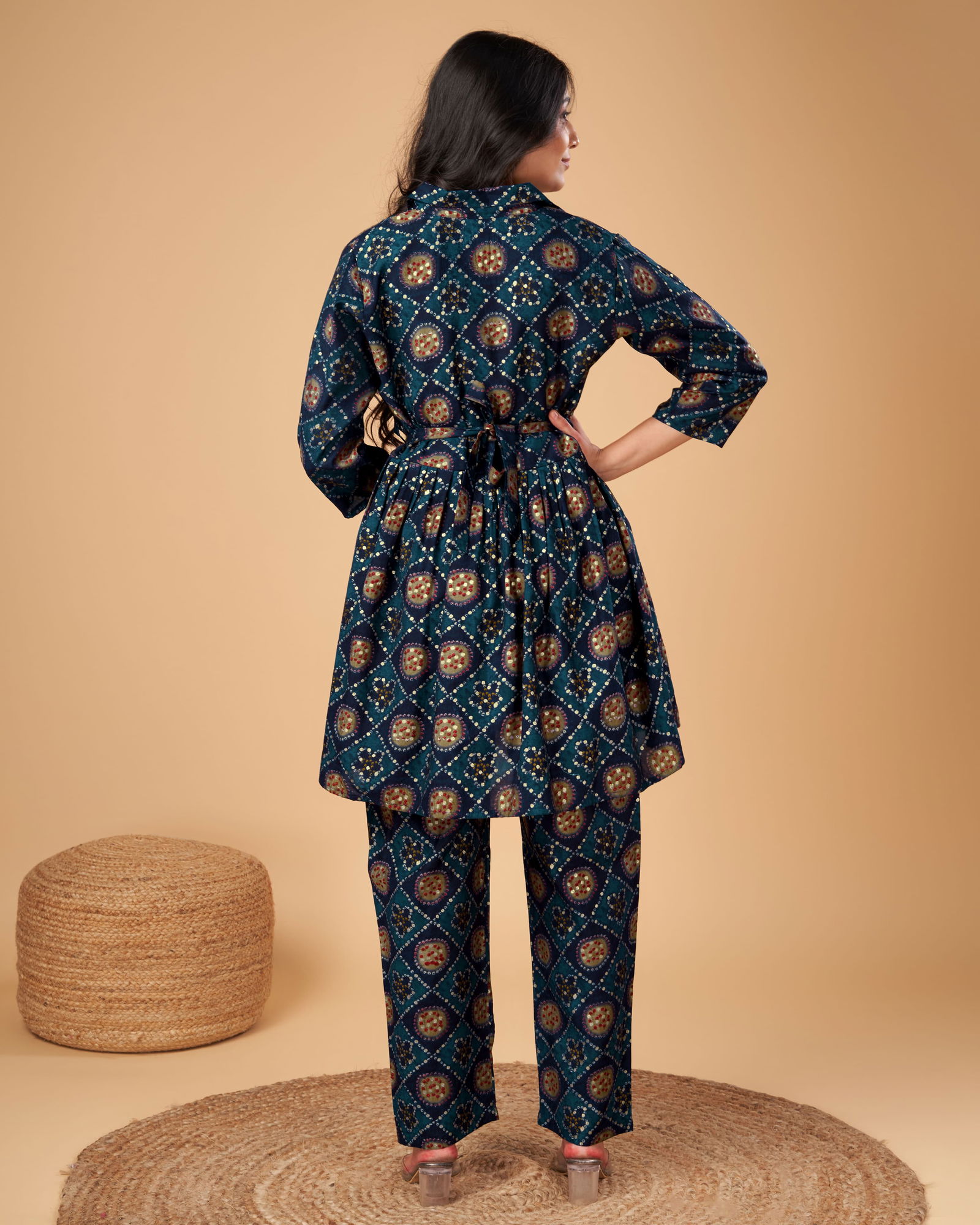 Mann Printed Chanderi Short Kurti With Bottom Catalog