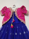 AJD 7909 Soft Lichi Silk Designer Kids Wear Girls Gown Wholesale In Delhi